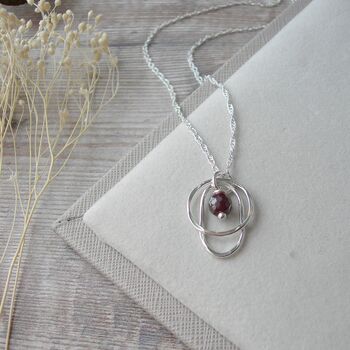 Garnet Drop Necklace, 3 of 4