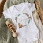 Woodland Personalised Initial Baby Outfit, thumbnail 3 of 7