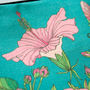 Tropical Hibiscus Lined Cotton Cosmetics Bag, thumbnail 5 of 7