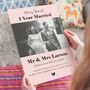 Personalised Married One Year Paper Anniversary Photo Print, thumbnail 3 of 7