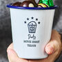 Personalised Coloured Enamel Snack Pot For Him, thumbnail 3 of 3