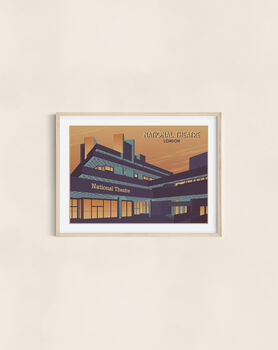 National Theatre London Travel Poster Art Print, 3 of 6