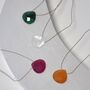 July Birthstone Crystal Gemstone Briolette Silk Cord Necklace, thumbnail 4 of 4