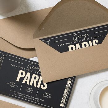 Paris Gift Voucher Gold Foil Holiday Reveal, 6 of 9