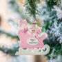 Personalised Babies First Christmas Sleigh Decoration, thumbnail 1 of 2