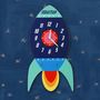 Personalised Children's Rocket Spaceship Clock, thumbnail 1 of 2