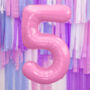 Pink Any Age Foil Number Birthday Balloon, thumbnail 1 of 10