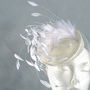 Bridal Feather Cocktail Hat With Net Veil, thumbnail 7 of 7