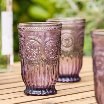 Set Of Four Zamora Purple Highball Tumblers, 5 of 9