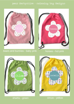 Personalised Swimming Kit Bag Girl's Designs, 5 of 10