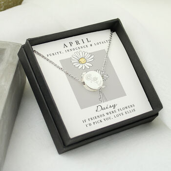 Personalised April Birth Flower Necklace, 3 of 6