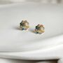 Electric Garden Gold Diamond And Gemstone Stud Earrings, thumbnail 2 of 5