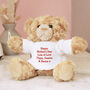 Personalised Christmas Teddy Bear With Message, thumbnail 3 of 3