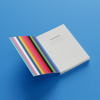 Personalised Custom Name Rainbow Stripe A5 Notebook, 4 of 6
