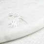 Sterling Silver 50th Birthday Flower Ear Studs, thumbnail 3 of 5