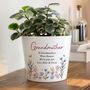 Personalised Floral Birthday Plant Pot, thumbnail 1 of 4