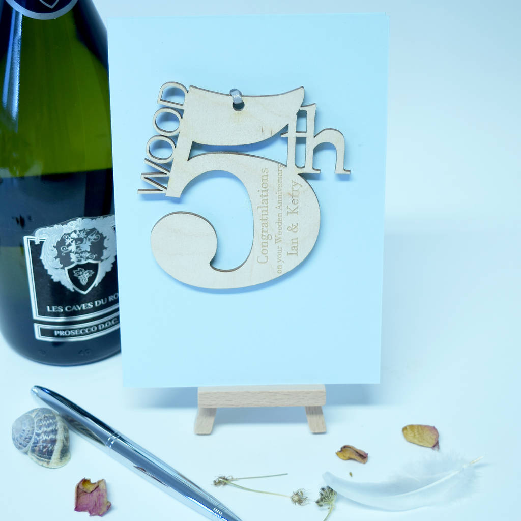 personalised wedding anniversary meaning card by hickory
