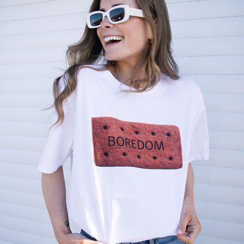 Boredom Women's Biscuit Graphic T Shirt, 2 of 3