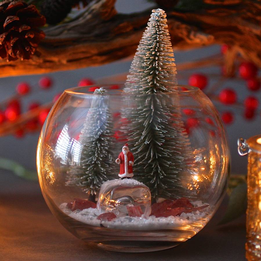 father christmas mini terrarium kit by london garden trading