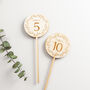 Simple Elegance Engraved Wreath Table Number Signs, thumbnail 3 of 3