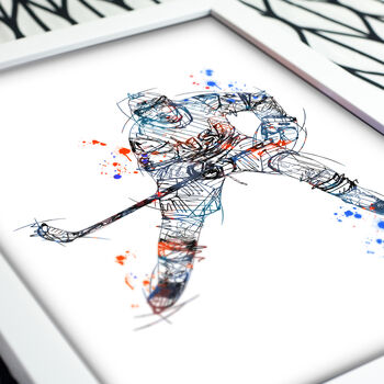 Set Of Three Ice Hockey Sketches, 4 of 5