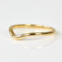 Yellow Gold Curved Wedding Band, thumbnail 2 of 4