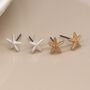 Silver And Gold Plated Starfish Stud Earring Set, thumbnail 2 of 6