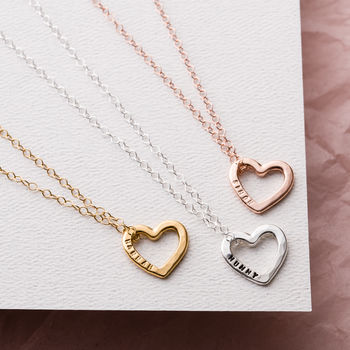 Personalised Medium Message Heart Necklace, 5 of 9