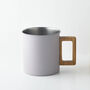 Japan Made Stainless Steel Mug With Wooden Handle Campers Love, thumbnail 3 of 8