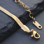 Flat Snake Bone Chain Bracelet 18ct Gold Plated, thumbnail 7 of 7