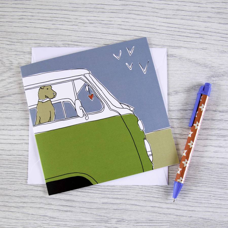 Campervan Greetings Card 'Home Is Where The Heart Is', 1 of 2