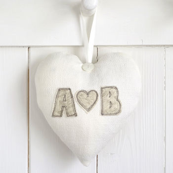 Personalised Couples Initials Hanging Heart Gift, 10 of 12