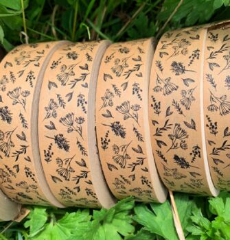 Kraft Eco Paper Tape Meadow And Wild Flowers, 3 of 3