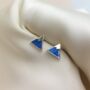 Sterling Silver Blue Mountain Stud Earrings, thumbnail 3 of 4