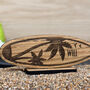 Oak Veneer Surfboard Place Name Setting Wedding Events, thumbnail 6 of 7
