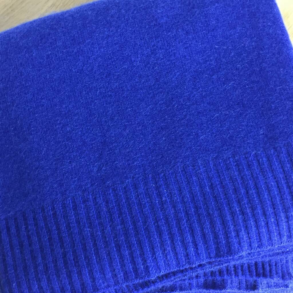 Personalised Unisex Royal Blue Pure Cashmere Wrap Scarf By Mimi ...