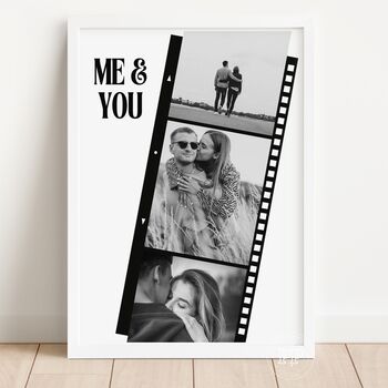 Personalised Couples Photo Collage Print, Birthday Gift, Anniversary, 5 of 8