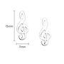 Sterling Silver Music Note Earrings, thumbnail 7 of 8