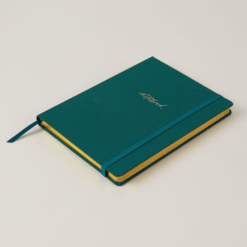 Luxury Notebook Green Juniper Cloth, 3 of 4