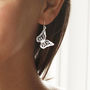 Sterling Silver Blue Monarch Butterfly Dangly Earrings, thumbnail 3 of 6