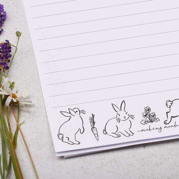 A5 Personalised Letter Writing With Bunny Rabbit Design, 2 of 4