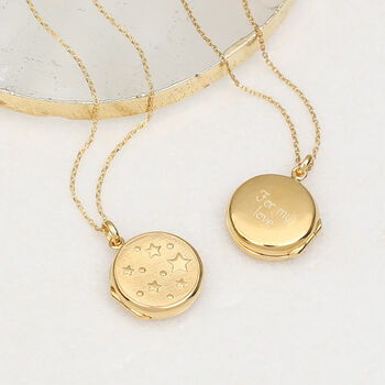 Personalised 18ct Gold Plated Stars Locket, 2 of 6