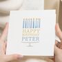 Personalised Name Candle Birthday Card For Him, thumbnail 1 of 7