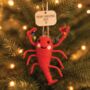 Personalised Lobster With Christmas Lights Bauble, thumbnail 1 of 4
