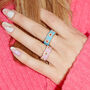 Enamel Flower Adjustable Ring, thumbnail 1 of 7