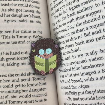 Hedgehog Book Enamel Pin | Book Hog, Reading | Badge |, 5 of 5