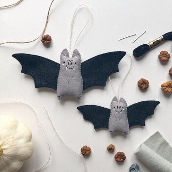 Sew Your Own Bertie And Baby Felt Bats Decoration Kit, 6 of 9