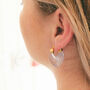 Dania Vintage Style Resin And Gold Plated Hoop Earring, thumbnail 2 of 7