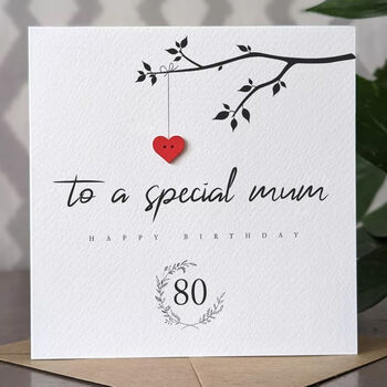 Personalised 80th Birthday Card For Special Mum, 4 of 4