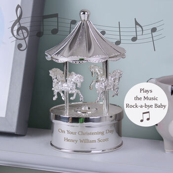 Personalised Music Box Christening Gifts Newborn Presents, 2 of 6